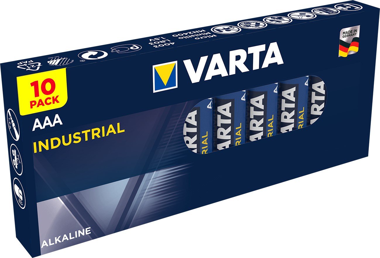 VARTA INDUSTRIAL Pile alcaline AAA/LR03 VARTA