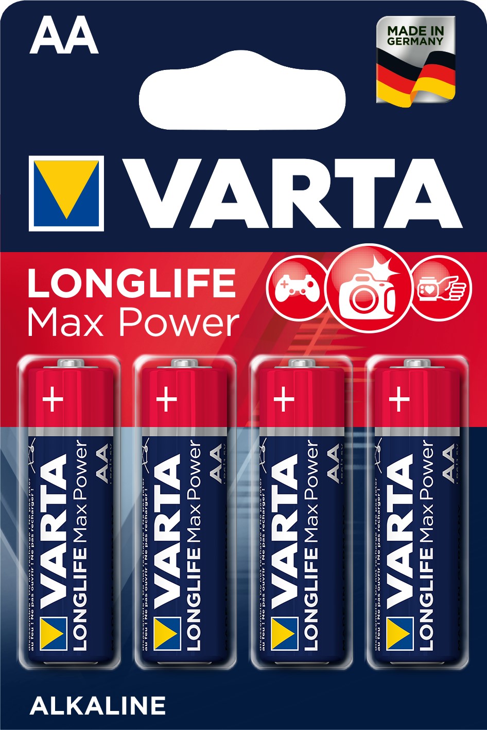VARTA LONGLIFE MAX POWER Pile alcaline AA/LR6 x4 VARTA