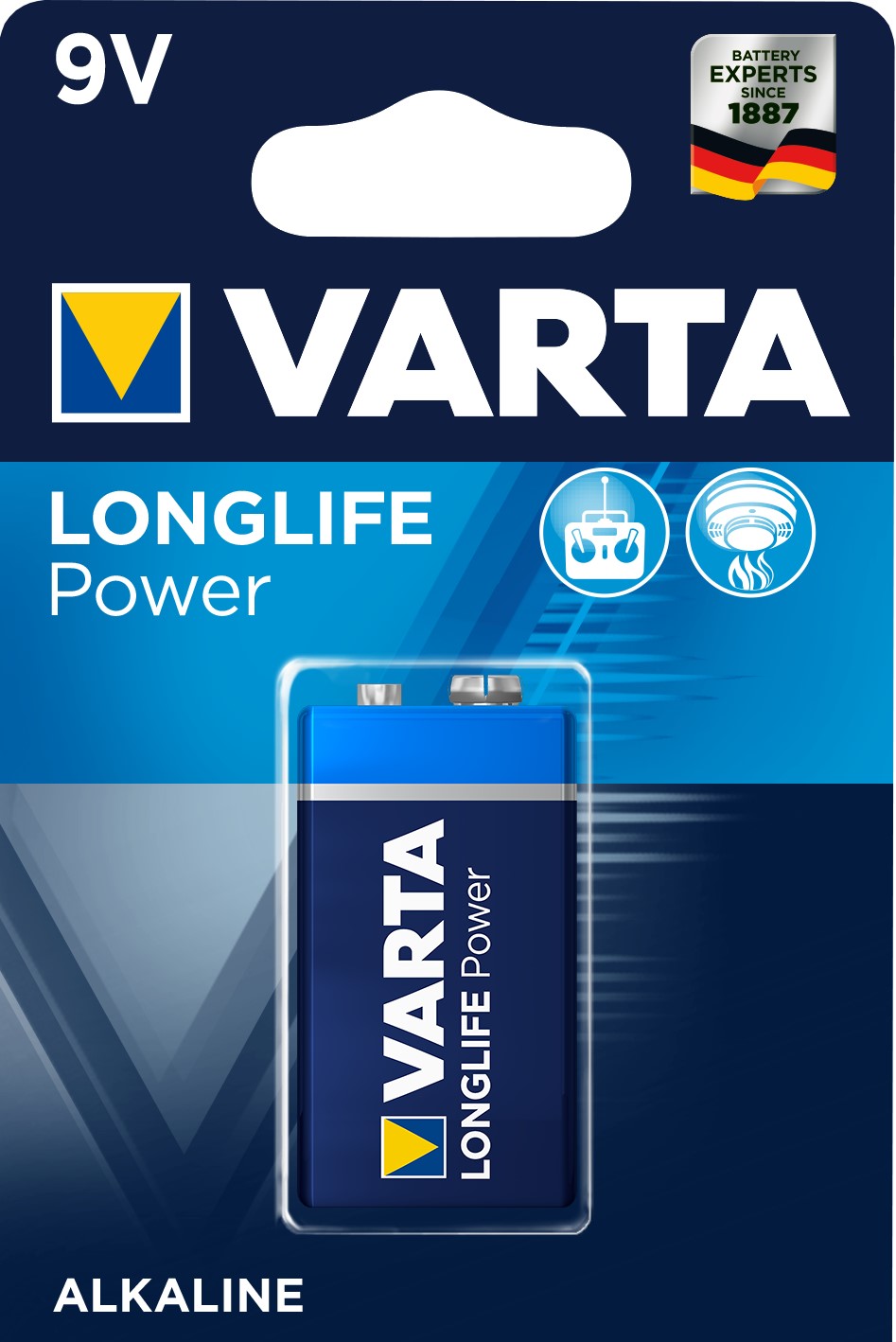 VARTA LONGLIFE POWER Pile alcaline 9V/6LR61 x1 VARTA