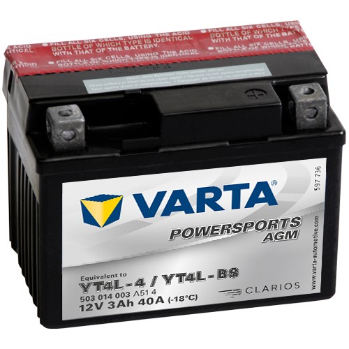 Varta Funstart AGM YT4L-BS 3 Ah 30 CCA VARTA