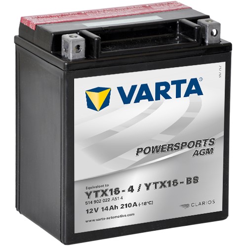 Varta Funstart AGM YTX16-BS 14 Ah 220 CCA VARTA