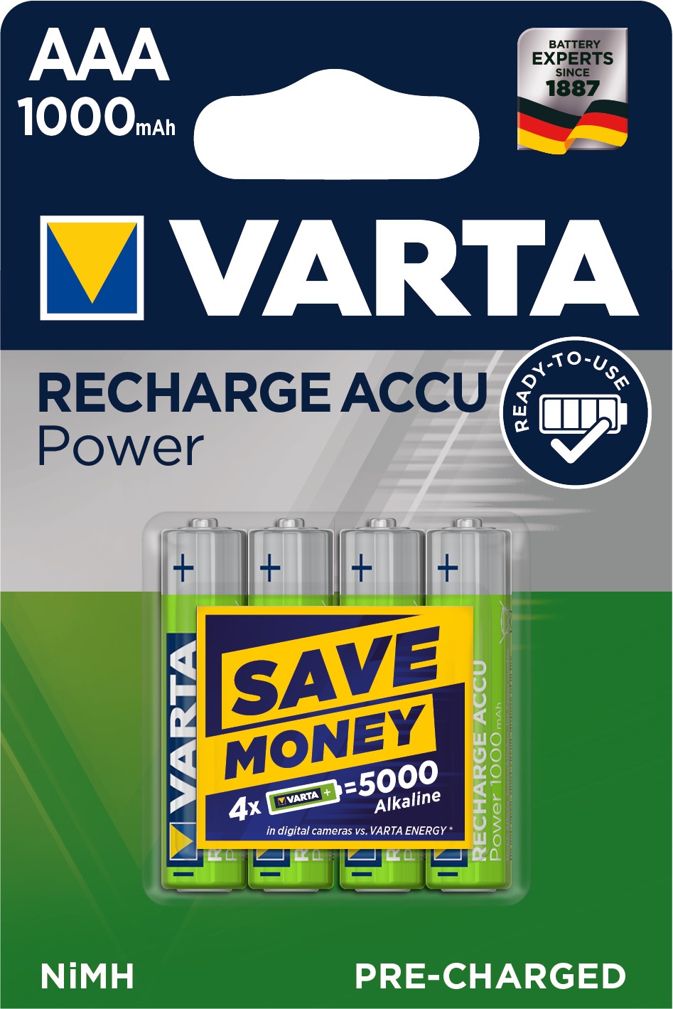 VARTA ACCU AAA/R03 x4 1000mAh VARTA