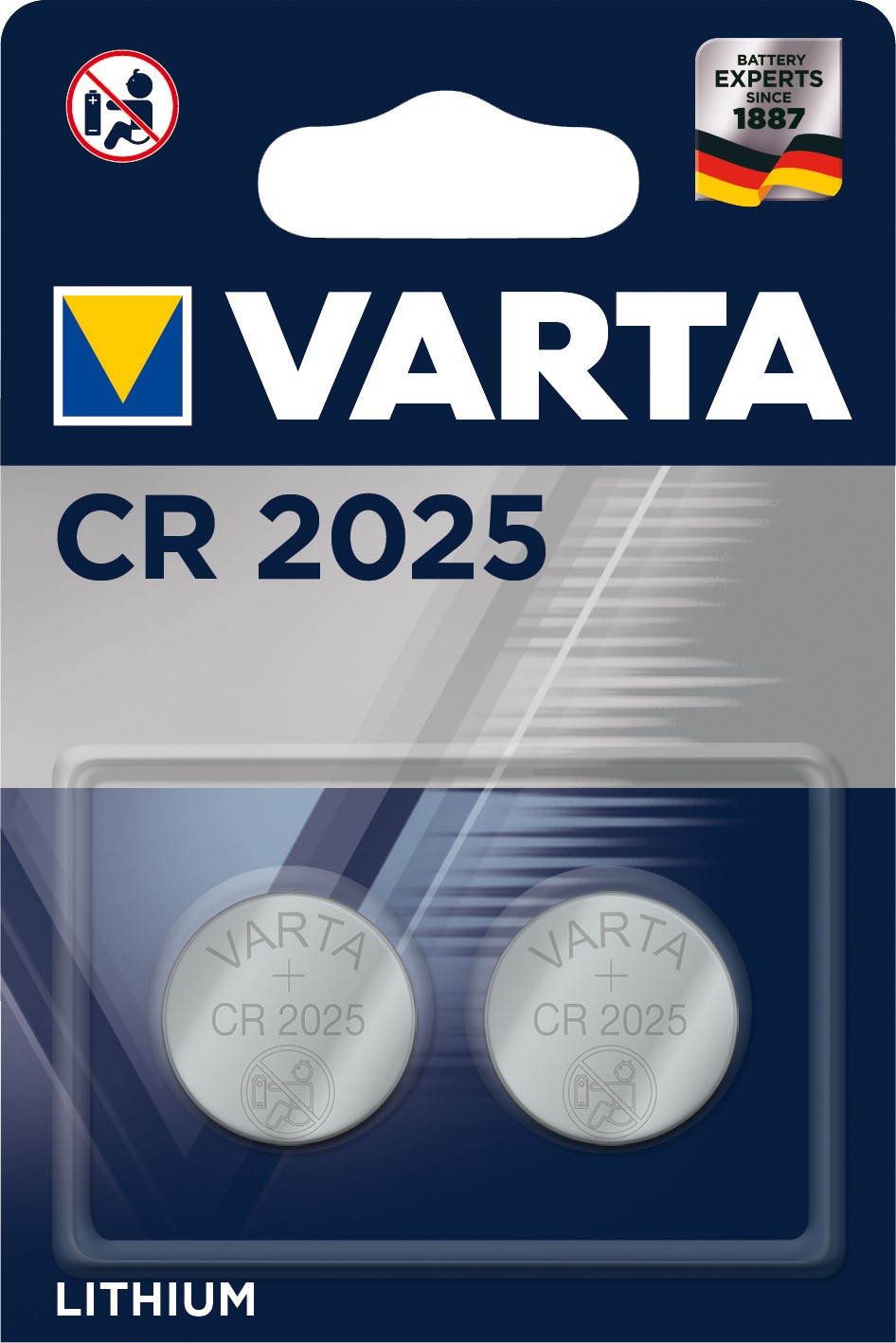 VARTA CR2025 x2 Pile lithium 3V VARTA