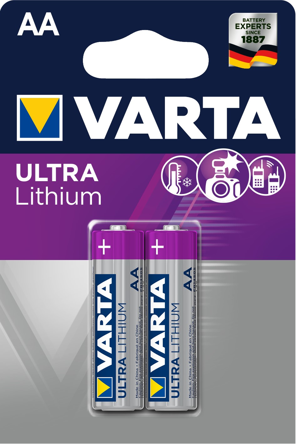 VARTA AA x2 Pile lithium 1,5V VARTA