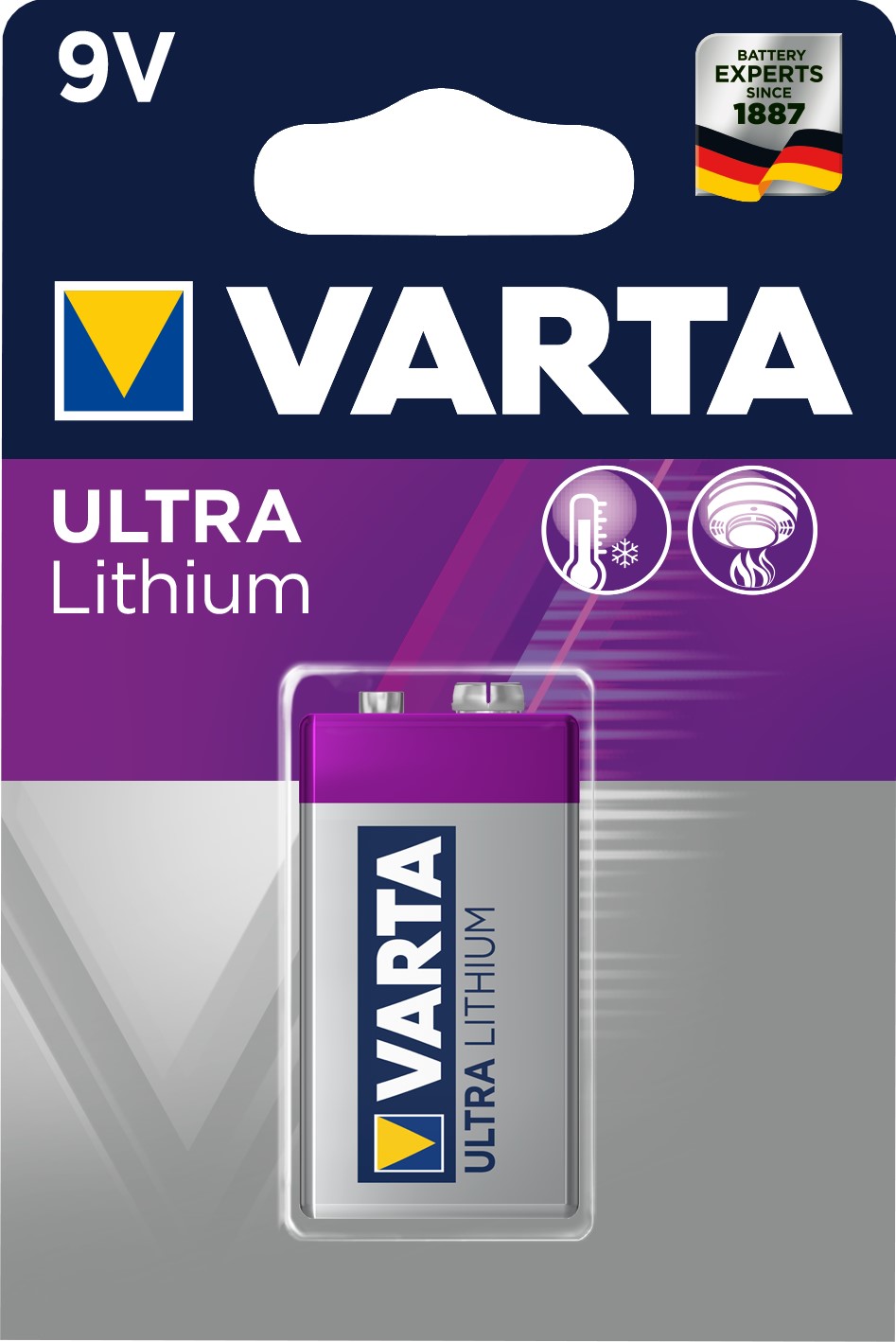 VARTA 9V x1 Pile lithium 1200mAh VARTA