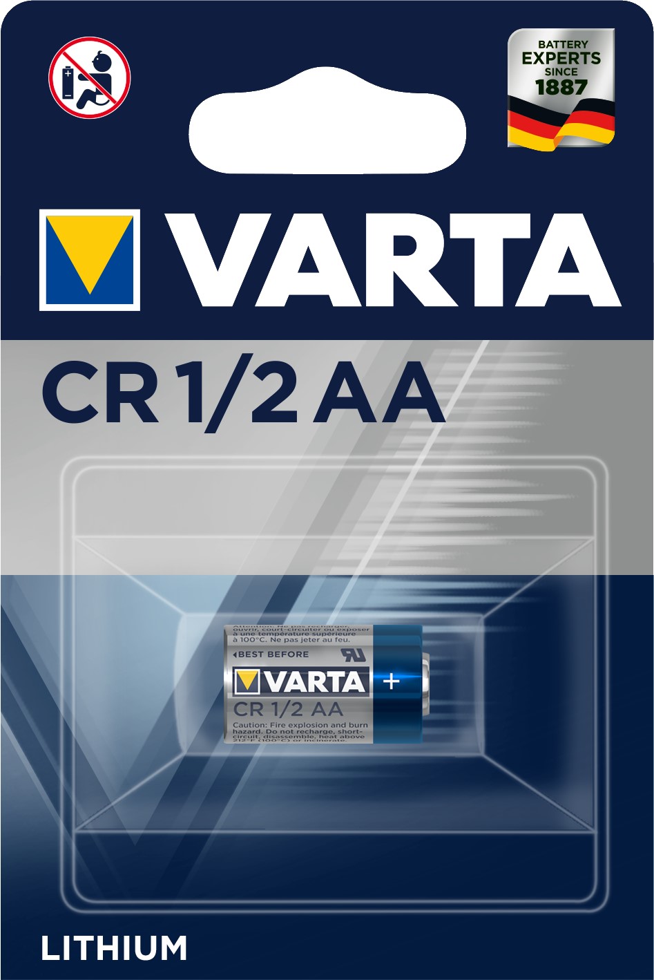 VARTA 1/2 AA x1 Pile lithium 3V - Maison de la batterie