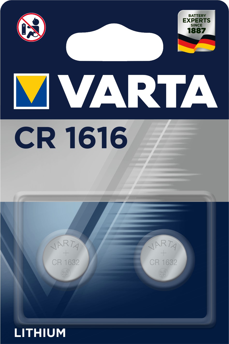 VARTA CR1616 x2 Pile lithium 3V VARTA