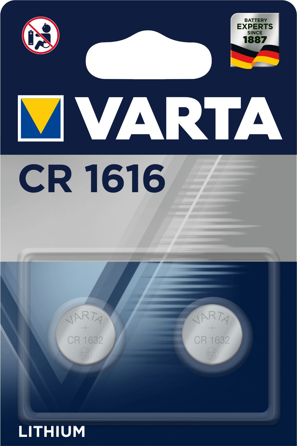 VARTA CR1616 x2 Pile lithium 3V - Maison de la batterie