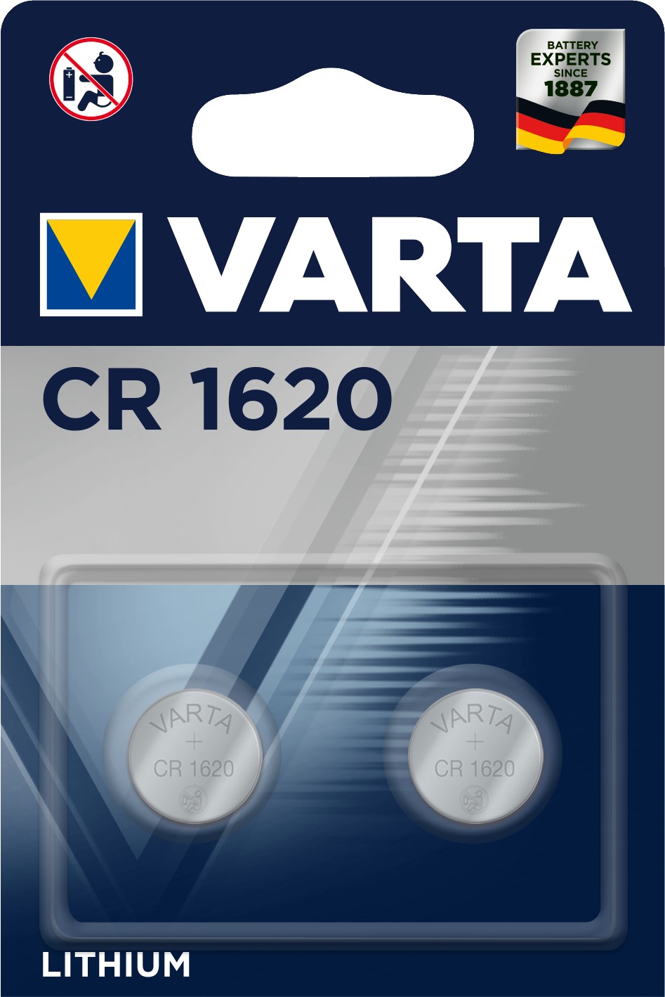 VARTA CR1620 x2 Pile lithium 3V VARTA