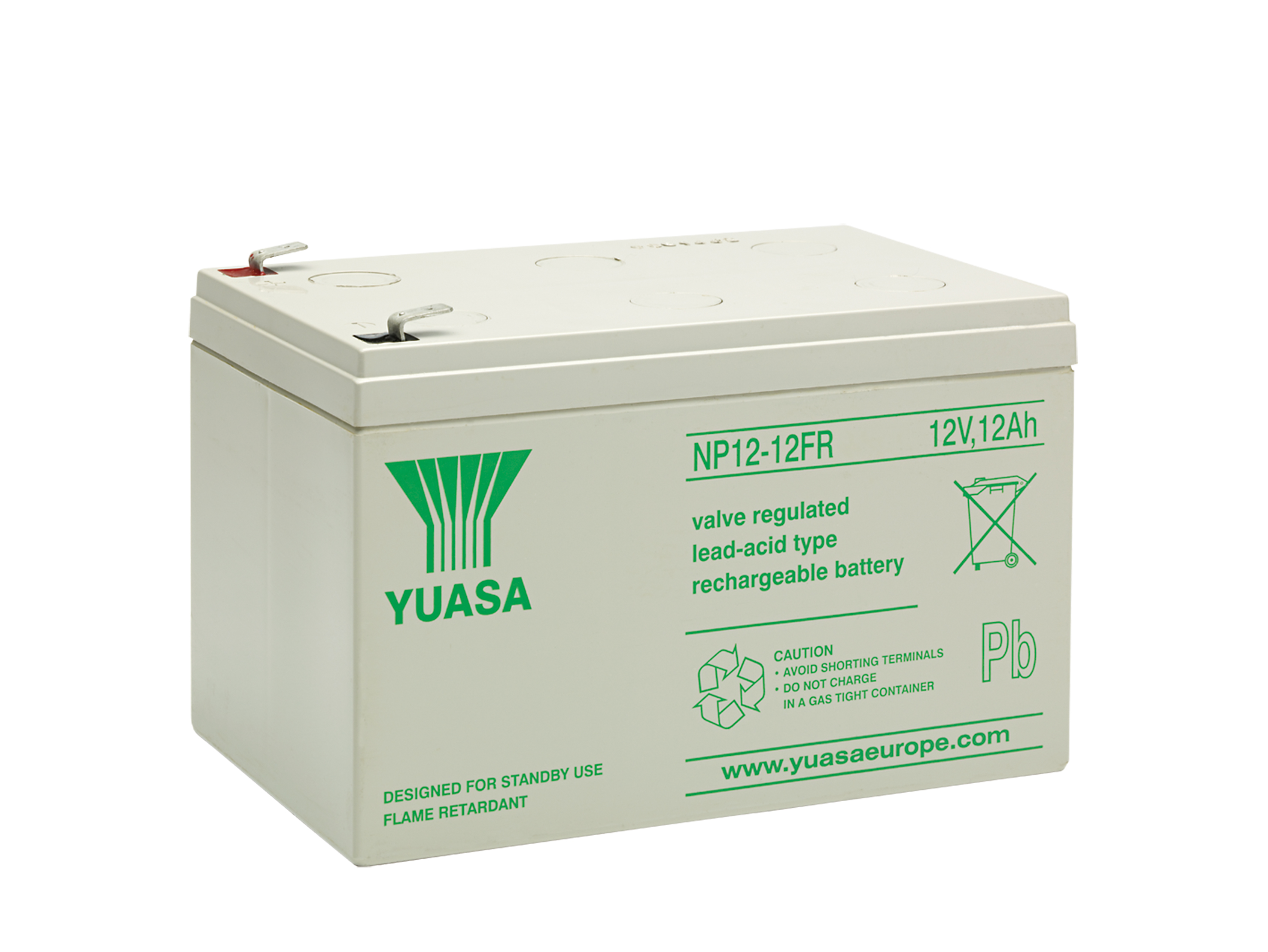 YUASA Plomb Etanche NP12-12FR / 12V 12Ah FLAMME RETARDANTE YUASA