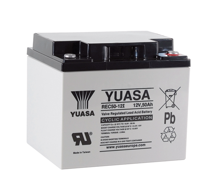 YUASA Plomb Etanche REC50-12I - applications cycliques 12V 50Ah YUASA