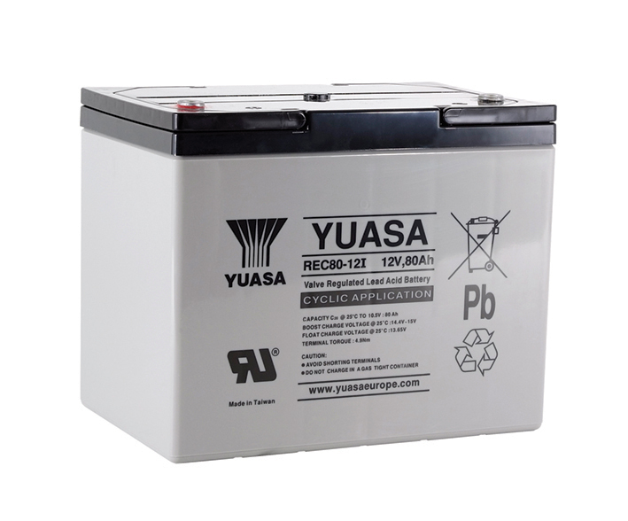 YUASA Plomb Etanche REC80-12I - applications cycliques 12V 75,7Ah YUASA