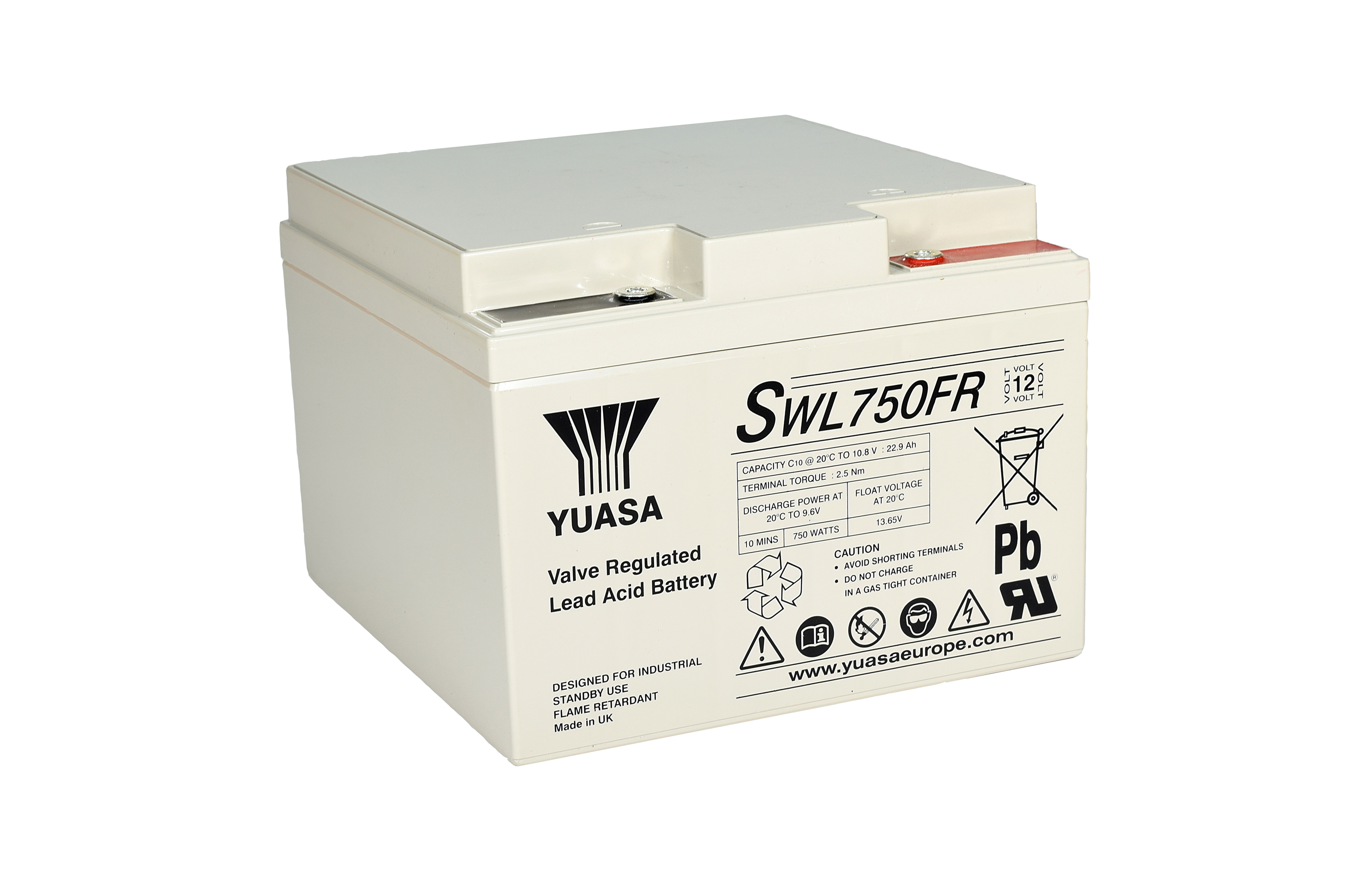 YUASA Plomb Etanche GAMME SWL - Applications décharges rapides 12V 24,4Ah FLAMM YUASA