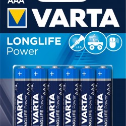 VARTA LONGLIFE POWER Pile alcaline AAA/LR03 x6 VARTA