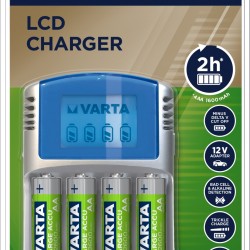 VARTA CHARGEUR 2h LCD + AA x4 2600mAh 220V allume-cigare 12V USB VARTA