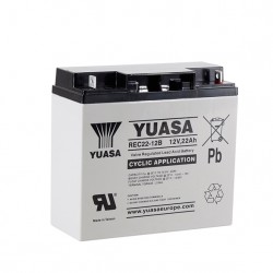 YUASA Plomb Etanche REC22-12B - applications cycliques 12V 22Ah YUASA