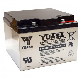 YUASA Plomb Etanche REC26-12I - applications cycliques 12V 26Ah YUASA